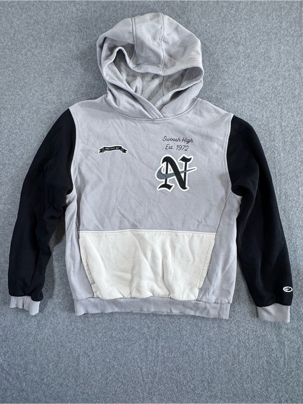 Nike Gray and Black Pullover Hoodie